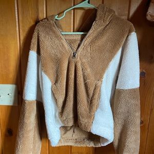 Abercrombie & Fitch colorblock sherpa fleece sweater